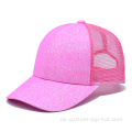 Hochwertige rosa Pailletten Trucker Hut